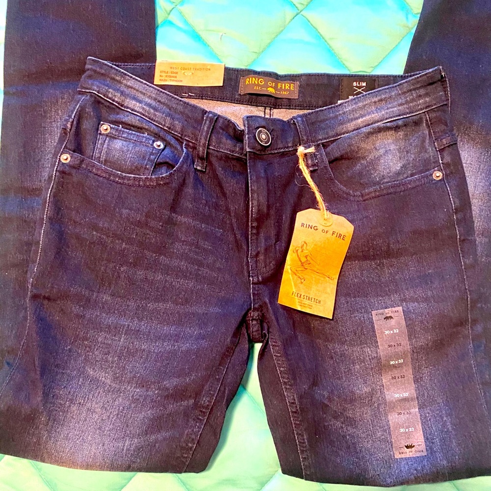 Ring of Fire Men’s Jeans Edge Style Slim Fit 30x32